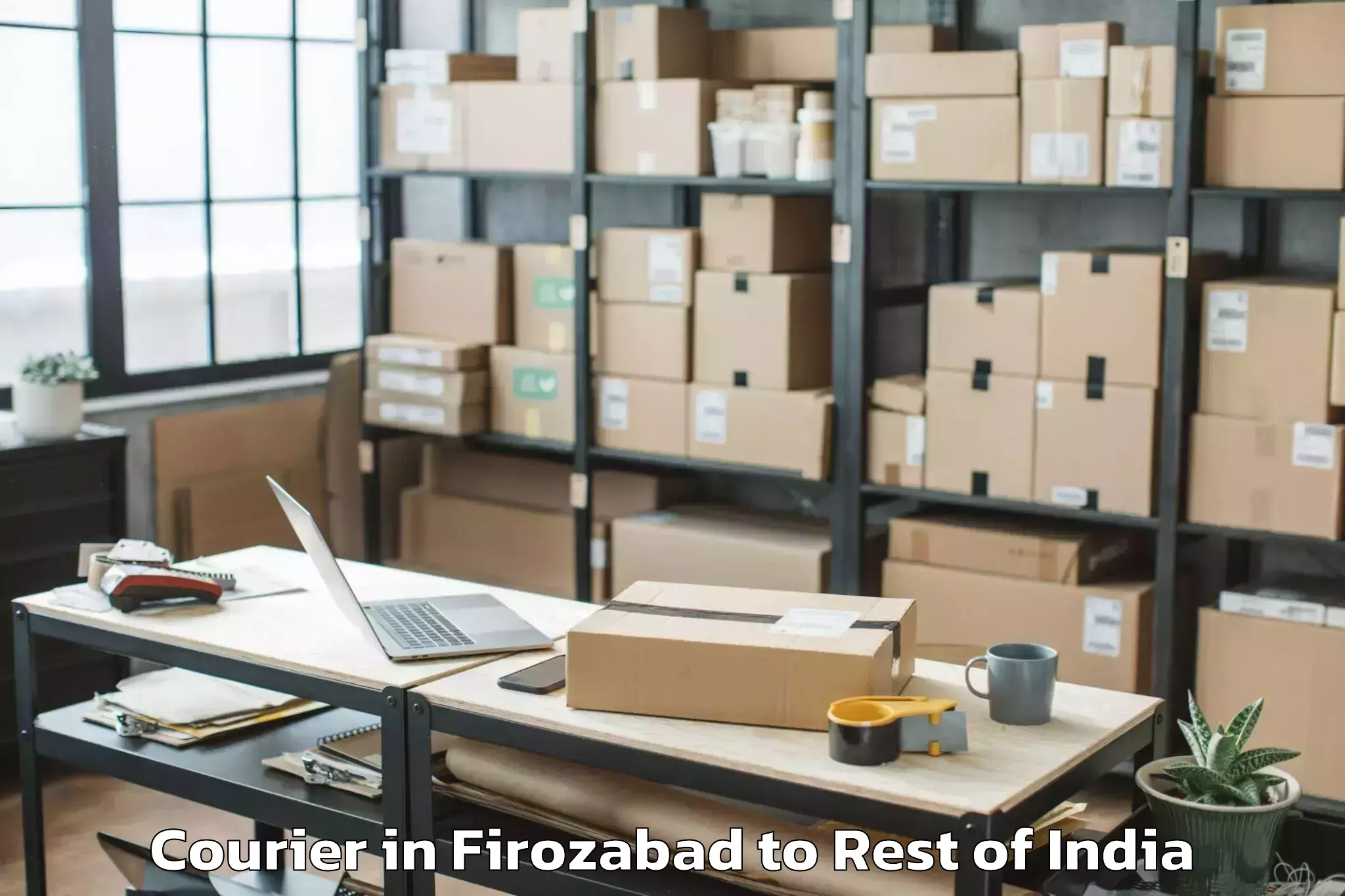 Affordable Firozabad to Damhal Hanjipora Courier